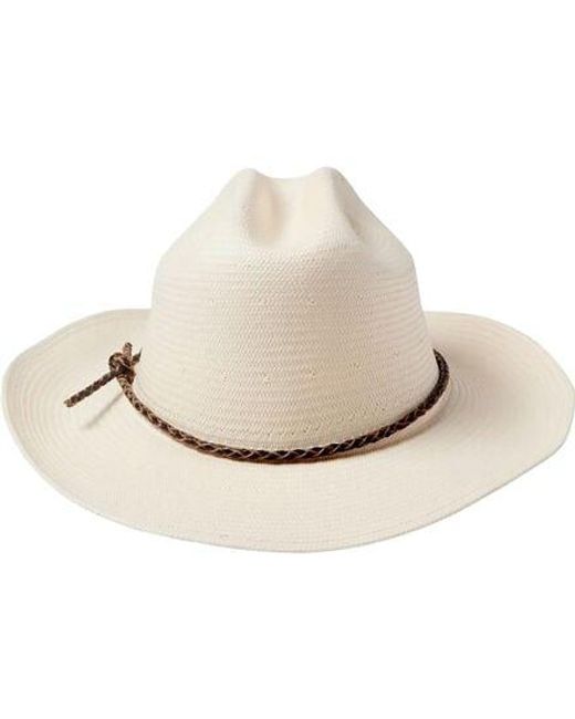 Brixton Natural Range Straw Cowboy Hat Off
