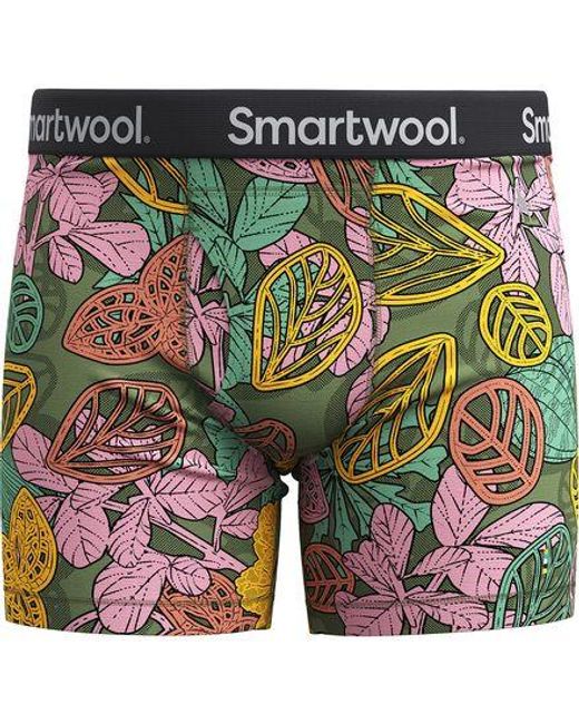 Smartwool Green Merino Print Boxer Brief