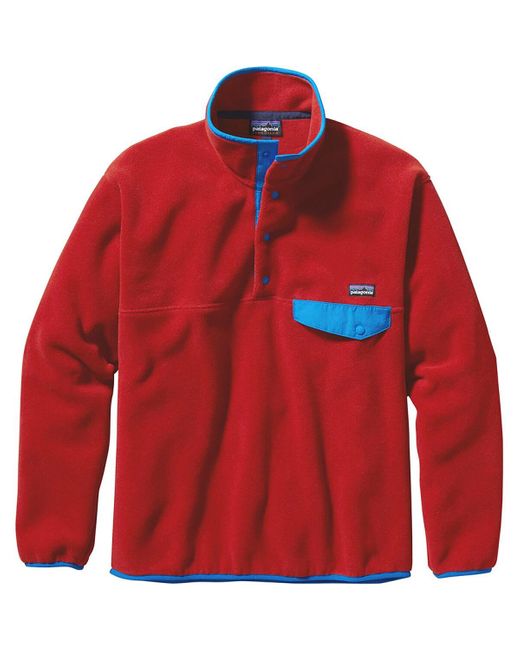 Patagonia Red Synchilla Snap-T Fleece Pullover for men