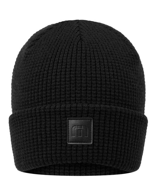 Travis Mathew Black Cloud Waffle Beanie