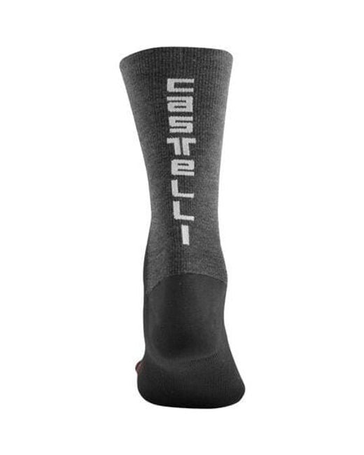 Castelli Gray Bandito Wool 18 Sock