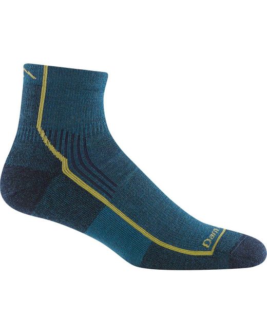 Darn Tough Blue Hiker 1/4 Cushion Sock for men