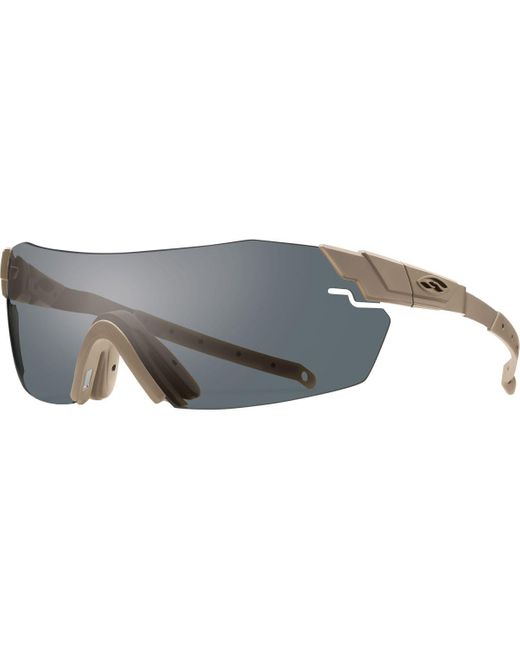 Smith Gray Pivlock Echo Elite Sunglasses Tan 499/Clear Ignitor