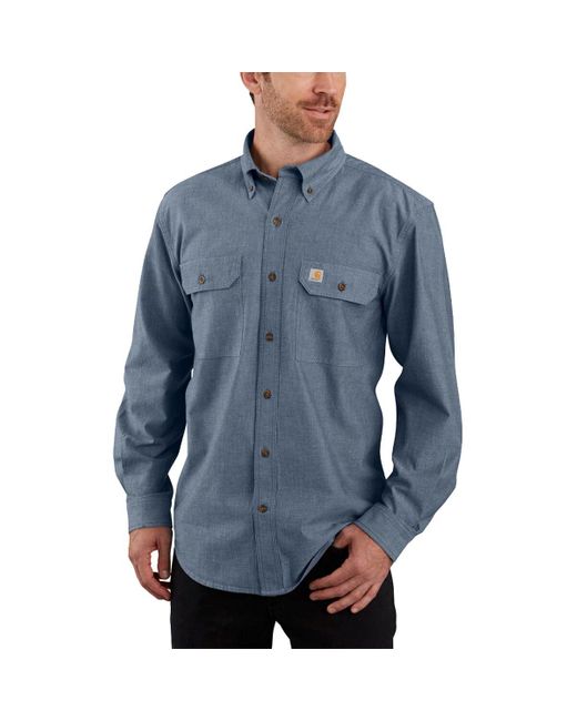 Carhartt Blue Tw368 Original Fit Long-Sleeve Shirt