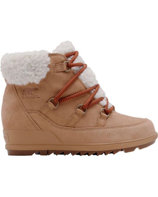 Sorel Evie Cozy Lace Boot in Brown Lyst