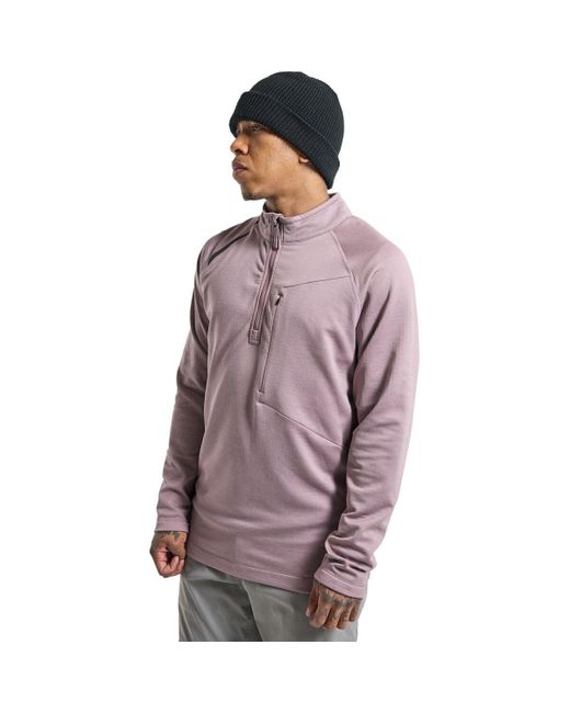 Burton Purple Multipath Grid 1/4-Zip Fleece