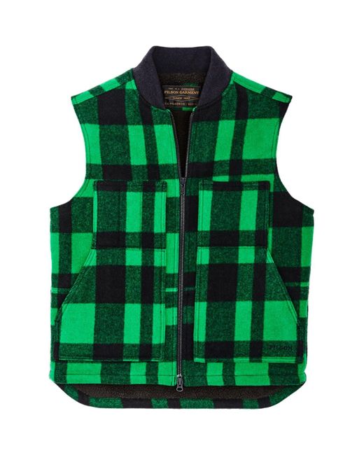 Filson Lined Mackinaw Wool Work Vest in Green for Men Lyst