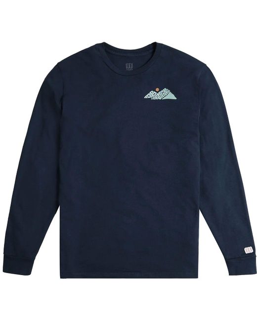 Topo Blue Rugged Peaks Long-Sleeve Shirt for men