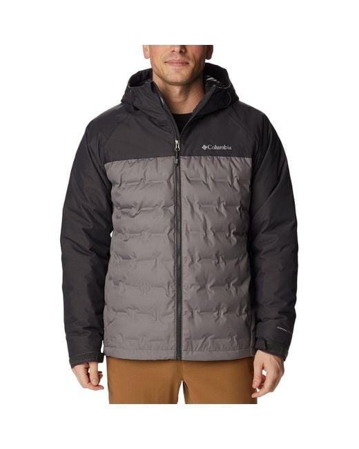 Columbia Grand Trek Ii Down Hooded Jacket in Gray for Men Lyst