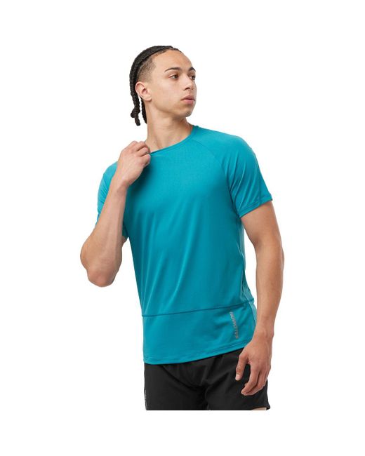 Salomon Blue Cross Run Short-Sleeve T-Shirt for men