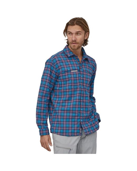 Patagonia Blue Early Rise Stretch Long-sleeve Shirt for men