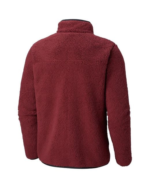 Columbia Mountain Side Heavyweight Fleece Fullzip Jacket in Red for