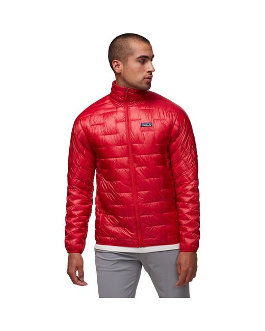 Patagonia Red Micro Puff Insulated Jacket for men