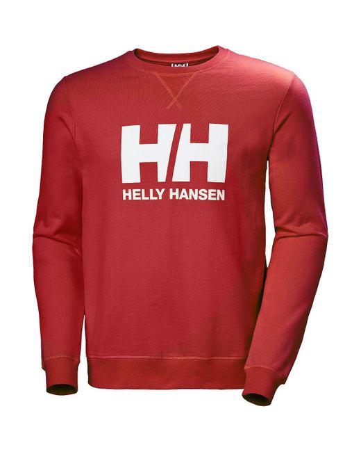 Helly Hansen Red Logo Crew Sweatshirt for men