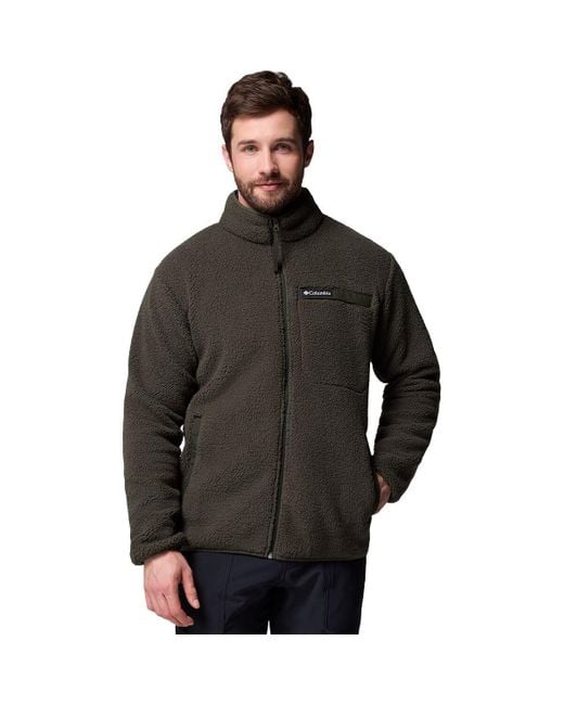 Columbia Black Rugged Ridge High Pile Full-Zip Jacket