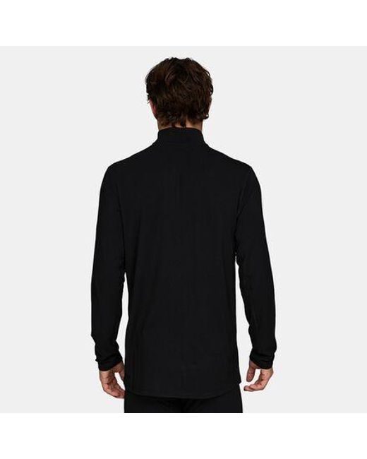 Le Bent Black Midweight 1/4-Zip Top