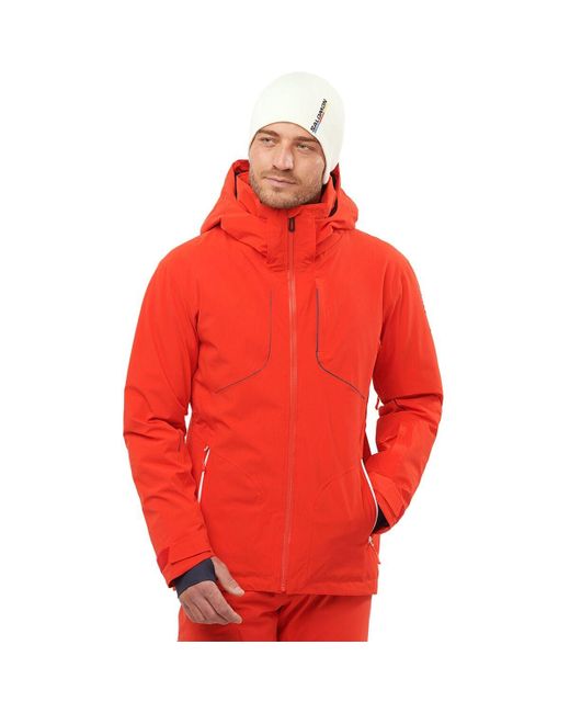 Salomon Brilliant Jacket in Red for Men | Lyst