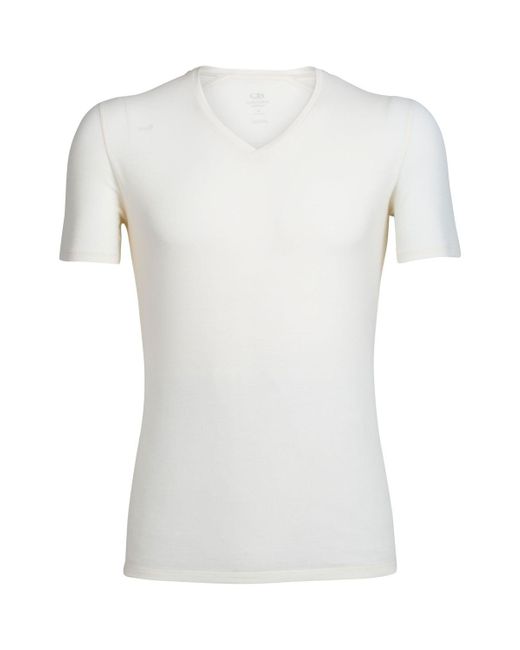 Icebreaker White Bodyfit 150-Ultralight Anatomica V-Neck Shirt for men