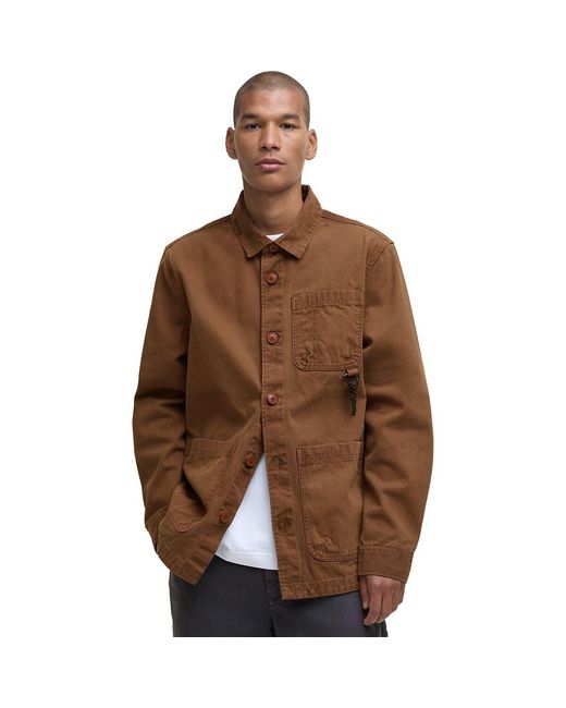 Barbour Brown Bowland Garment Dyed Overshirt