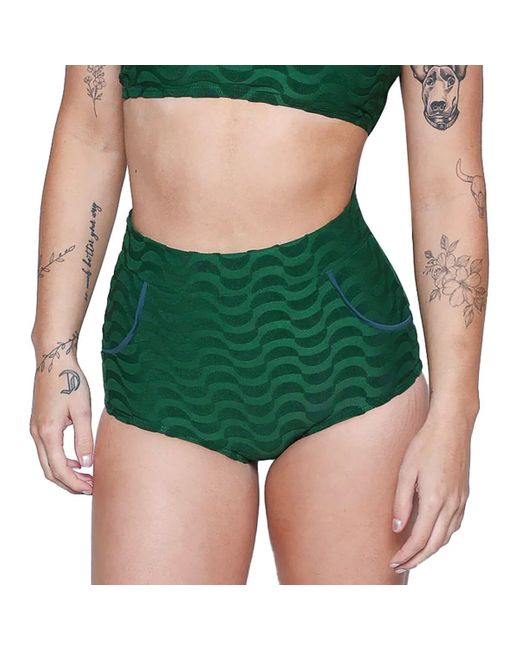 Seea Green Georgia High Waist Bikini Bottom