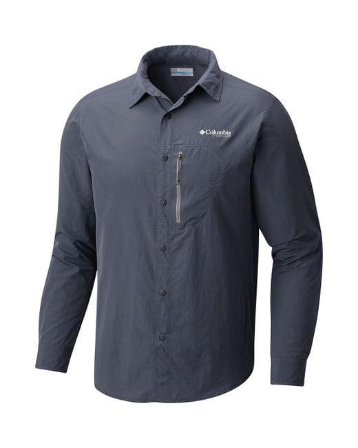 Columbia Titanium Featherweight Hike Shirt - Long-sleeve in Blue for Men |  Lyst
