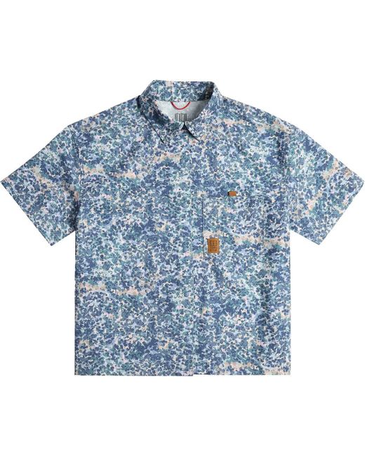 Topo Blue Retro River Short-Sleeve Shirt