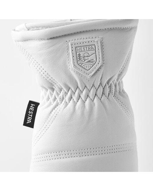 Hestra White Leather Box Mitten