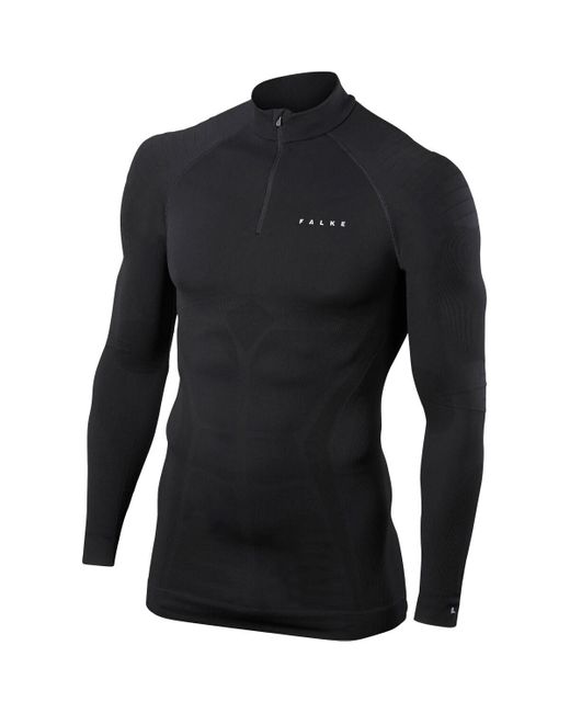 Falke Black Maximum Warm Long-Sleeve Baselayer Top for men