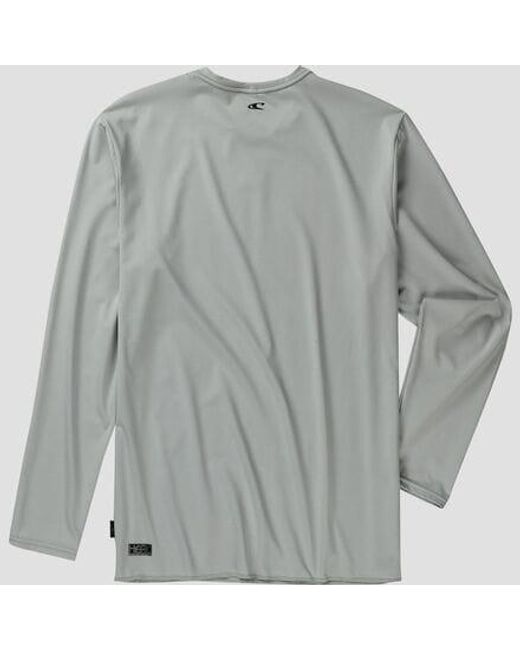 O'neill Sportswear Gray Hybrid Surf Rashguard Long-Sleeve T-Shirt