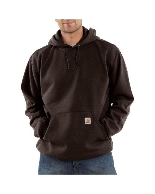 Carhartt Brown Midweight Pullover Hooded Sweatshirt for men