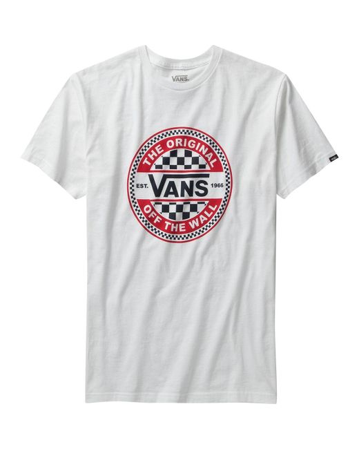 Vans White Circle Checker Short-sleeve T-shirt for men