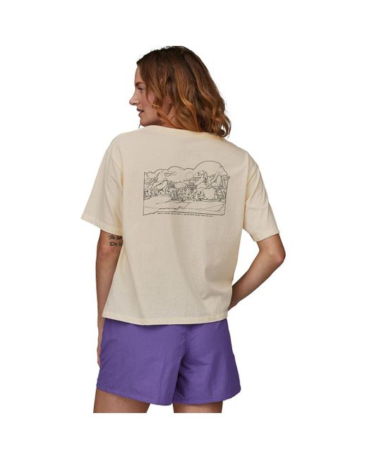 Patagonia Purple Lost And Found Organic Easy Cut Pocket T-shirt