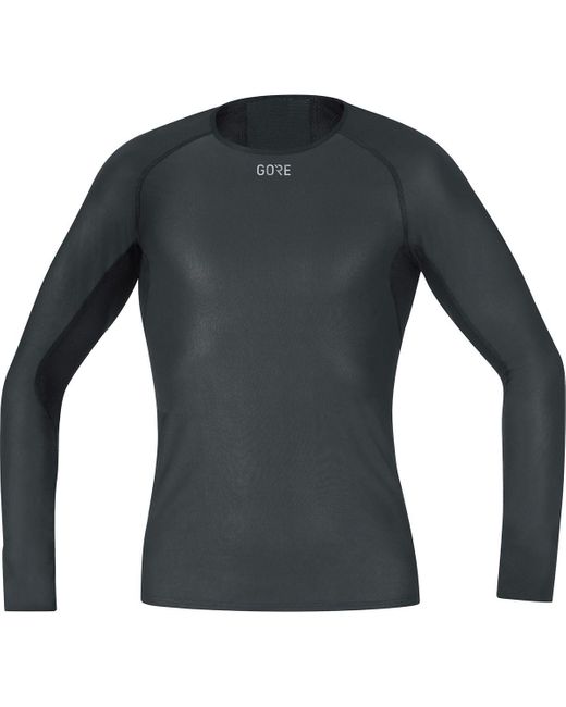 Gore Wear Gray Windstopper Base Layer Long Sleeve Shirt for men