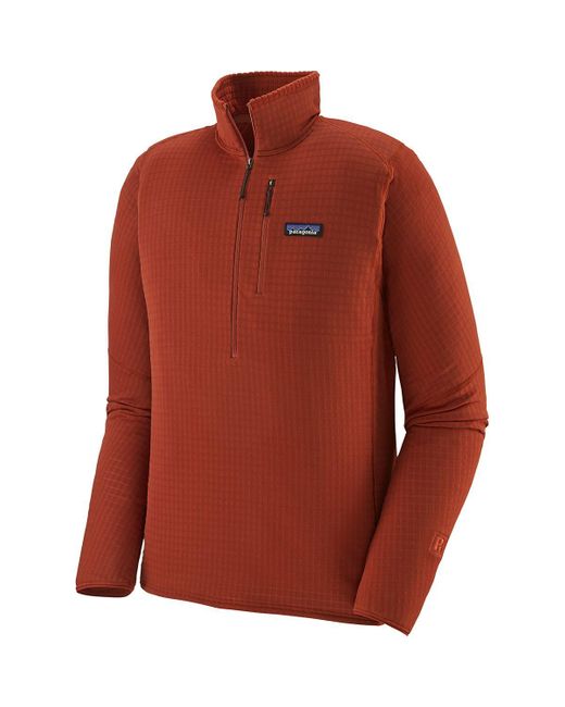 Patagonia Red R1 Fleece 1/2-Zip Pullover for men
