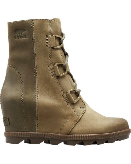 green sorel wedge boots