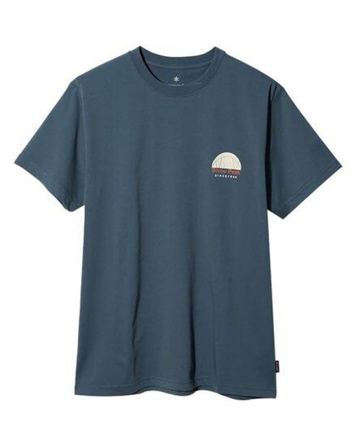 Snow Peak Blue Alpha Breeze Typography T-Shirt for men