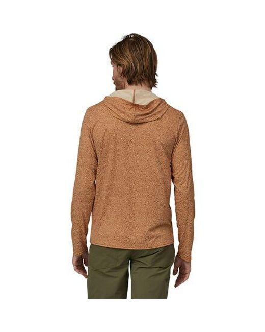 Patagonia Brown Capilene Cool Daily Hooded Shirt for men