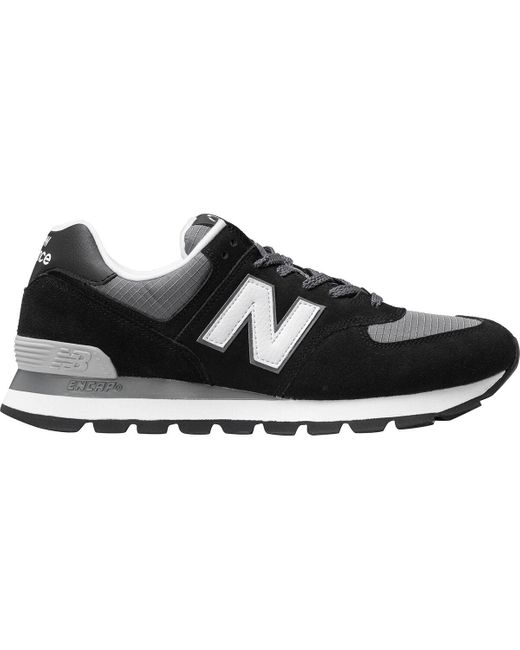 New Balance 574 Rugged Shoe in Black for Men | Lyst