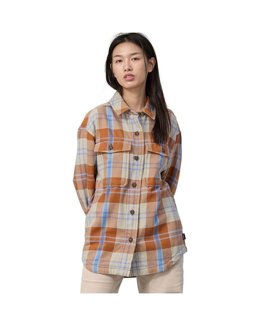 Patagonia Brown Heavyweight Fjord Flannel Overshirt