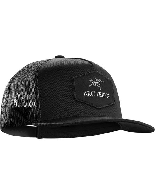 Arc'teryx Black Hexagonal Patch Trucker Hat for men