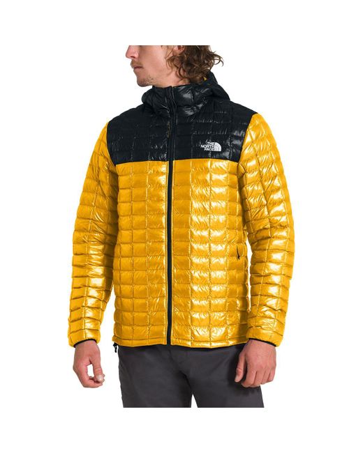 The North Face Yellow Thermoball Eco Hooded Jacket for men