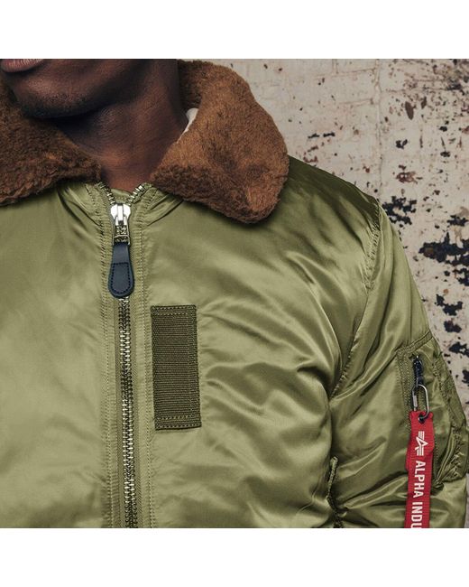 Alpha Industries B-15 Mod Flight Jacket In Green For Men | Lyst