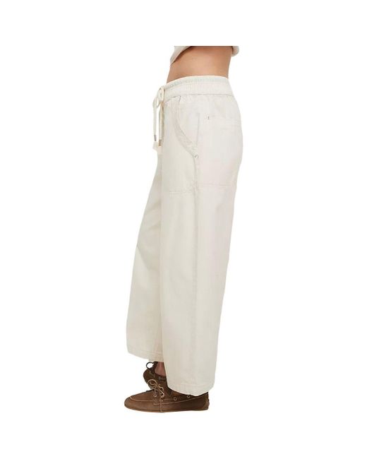 Free People White Easy Peasy Pull On Pant