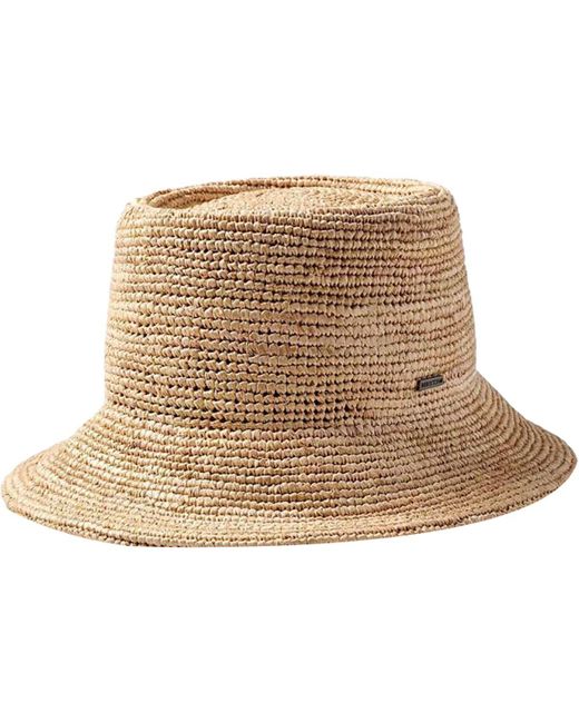 Brixton Natural Ellee Straw Packable Bucket Hat