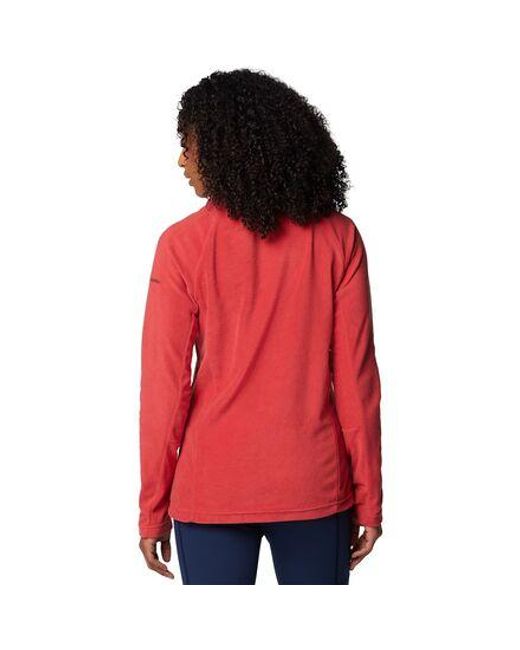 Columbia Red Glacial Fleece Iv 1/2-Zip Top