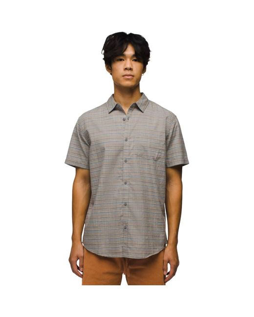 Prana Gray Groveland Shirt for men