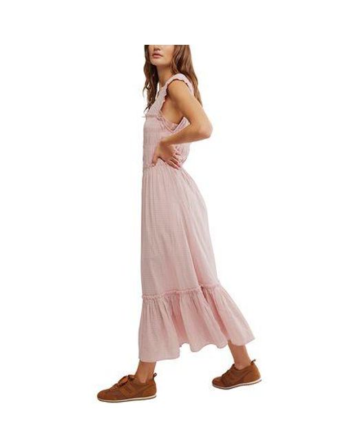 Free People Pink Desert Dazed Midi Dress