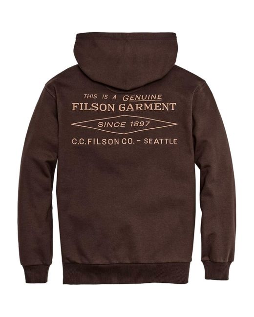 Filson Brown Prospector Embroidered Hoodie