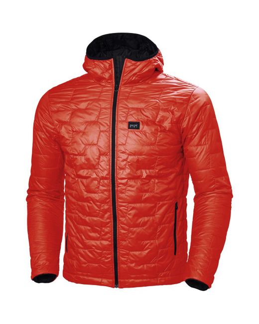 Helly Hansen Red Lifaloft Hooded Insulator Jacket for men