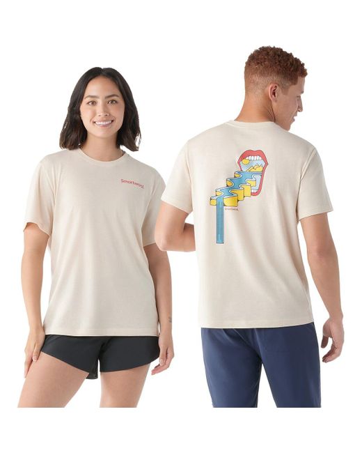 Smartwool White Serotonin River Graphic Short-Sleeve T-Shirt for men